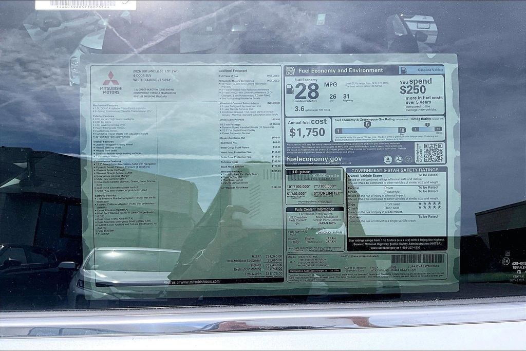 2026 Mitsubishi Outlander SE