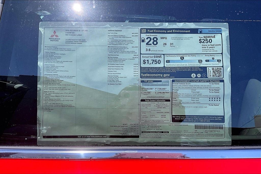 2026 Mitsubishi Outlander SE