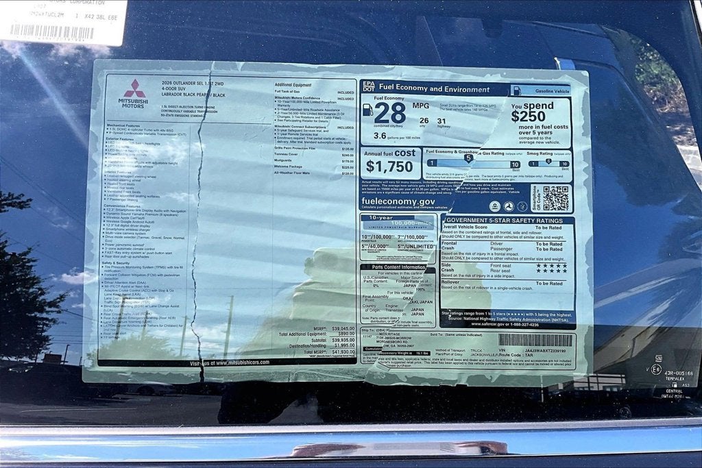 2026 Mitsubishi Outlander SEL