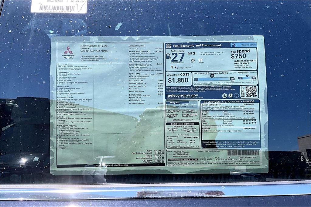 2026 Mitsubishi Outlander SE