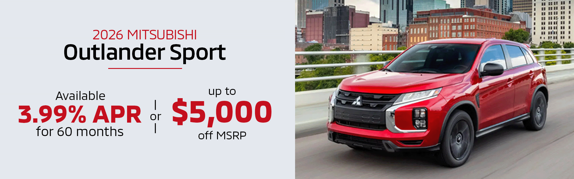 Outlander Sport finance offer